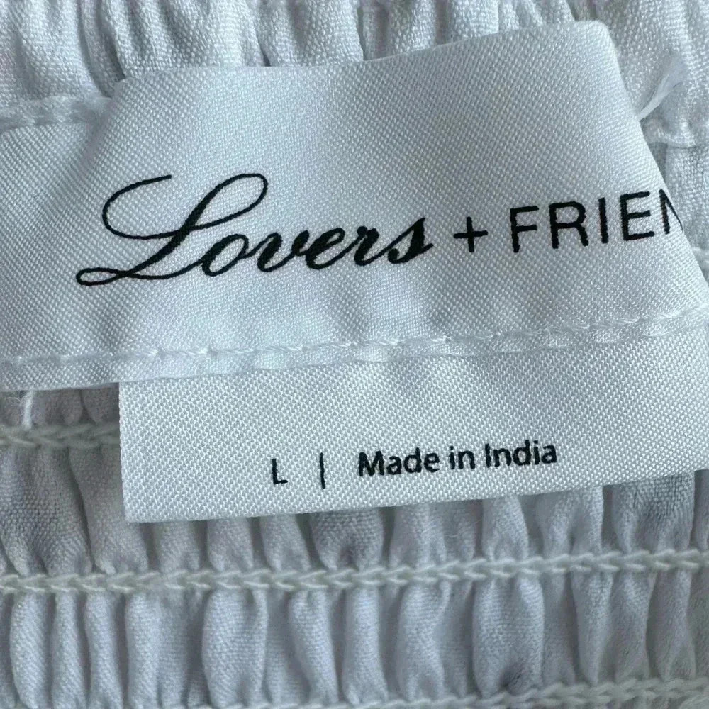 LOVERS + FRIENDS | NWOT Blakeley Mini Dress | Black White Polka Dot Ruffles | L - Picture 9 of 11